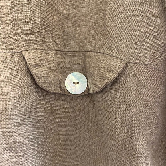 Flax Linen Jacket light brown size Medium - Picture 4 of 9